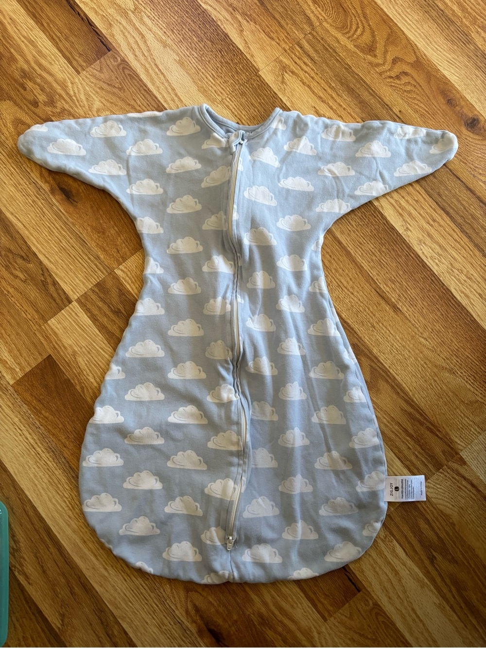 Blue Cloud Print Baby Sleep Sack Pajamas